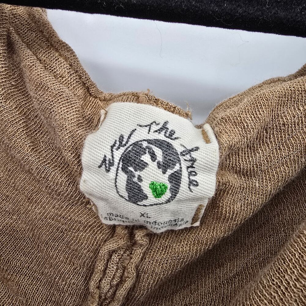 We The Free Women's Linen Blend Cowl Drape Neck Boxy Oversized Top Brown XL - Picture 5 of 11